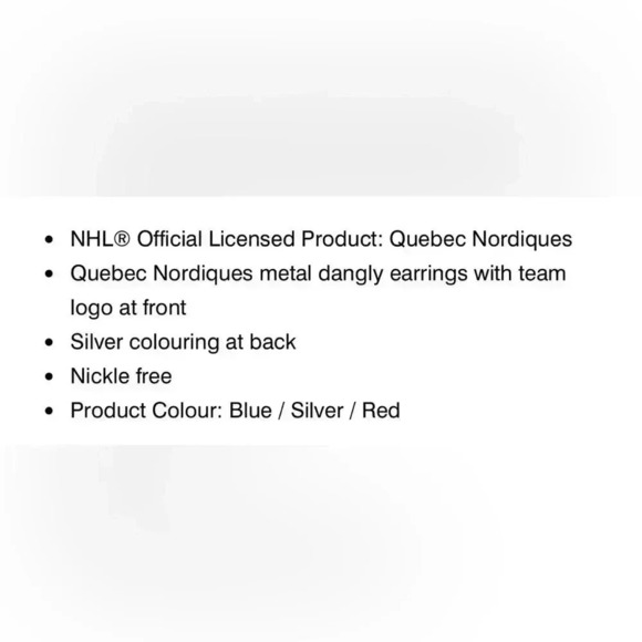 🆕NHL Quebec Nordiques Logo Earrings - Picture 5 of 13